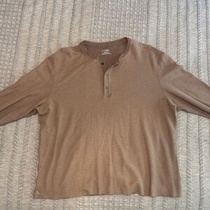 Untuckit Tan Long Sleeve Henley